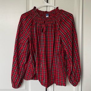 XS Plaid Blouse